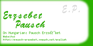 erzsebet pausch business card